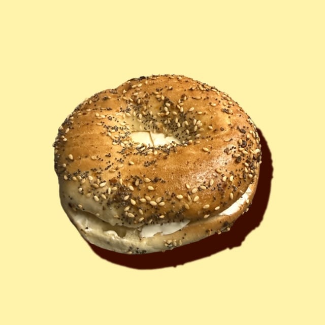Everything Bagel with Turkey&cheese.
